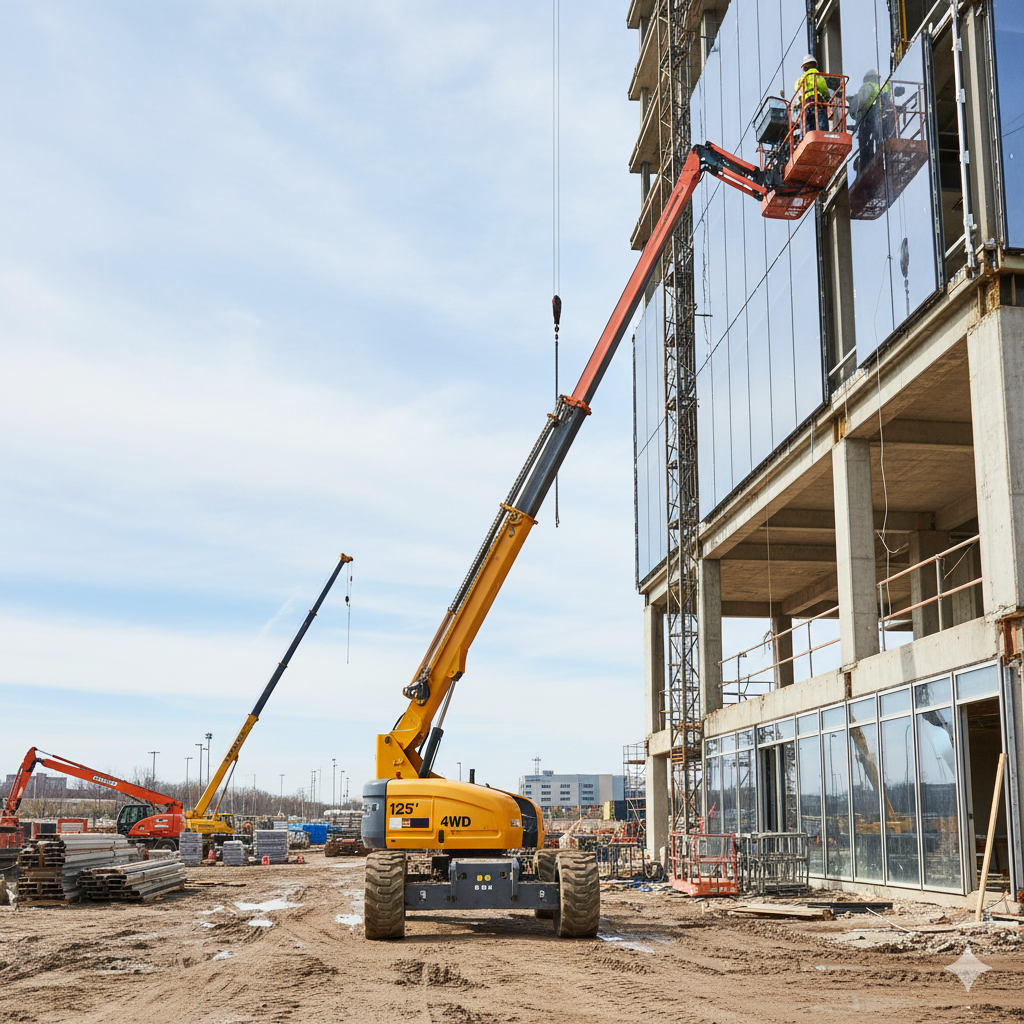 Straight Boom Lift 125' 4WD