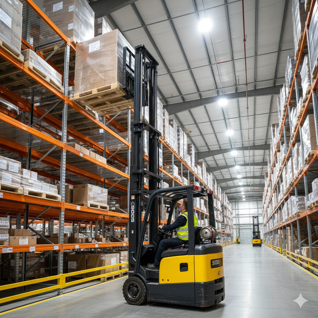 Forklift Warehouse 5000LB, 4 Stage, Propane