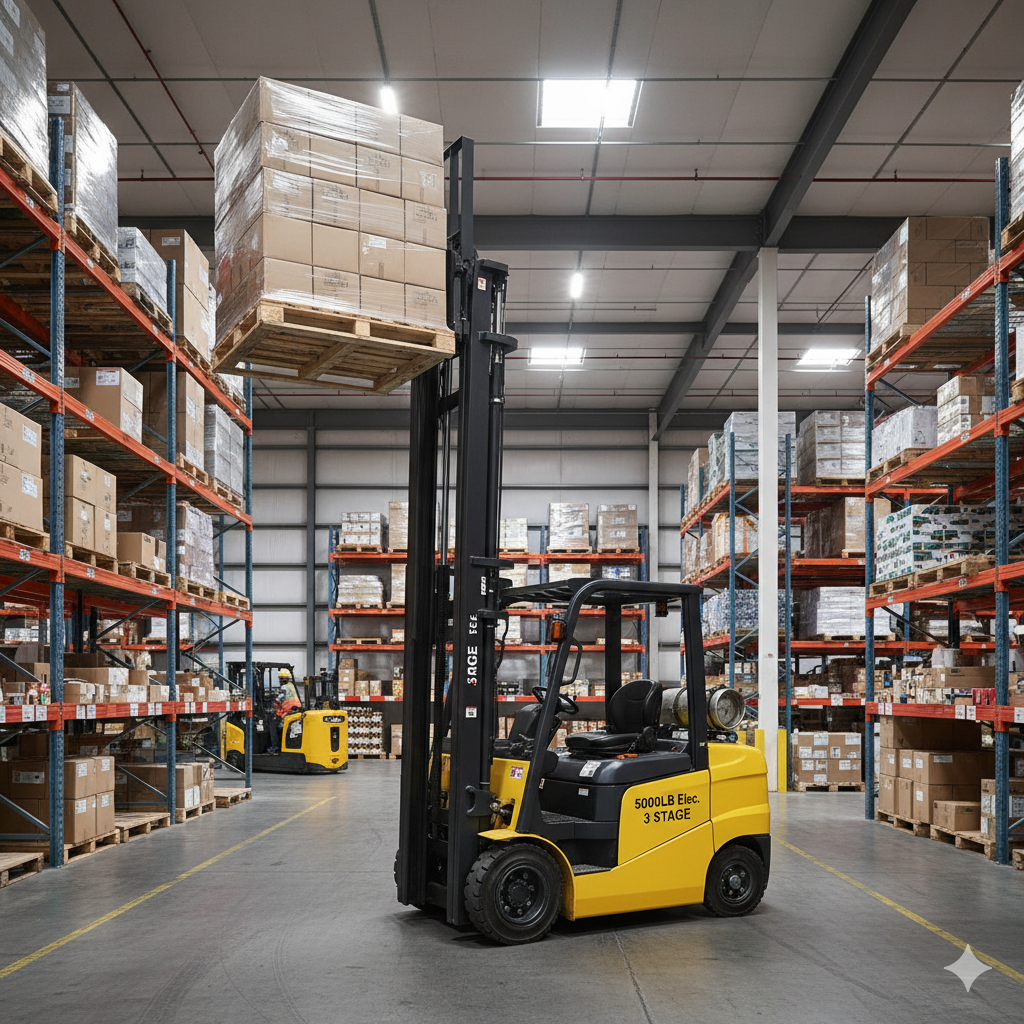 Forklift Warehouse 6000LB Elec., 4 Stage